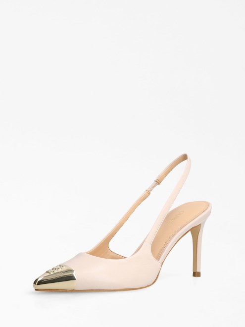 Sling Back Aleksa De Piel Blanca Supongo