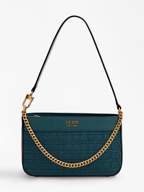 Katey Mini Bolso De Hombro Tejido Guess Verde