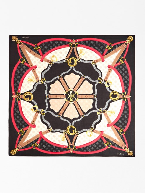 Logotipo De Peonía 4g Kefiah Negro Conjetura Múltiple