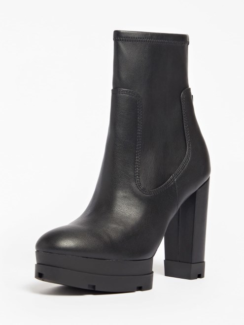 Botas Negras Guess De Cuero Sintetico Bimber Bajas