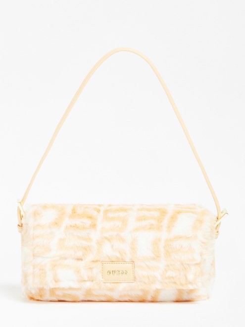 Bolso De Hombro Blanco Multi Guess Fura De Piel Sintetica