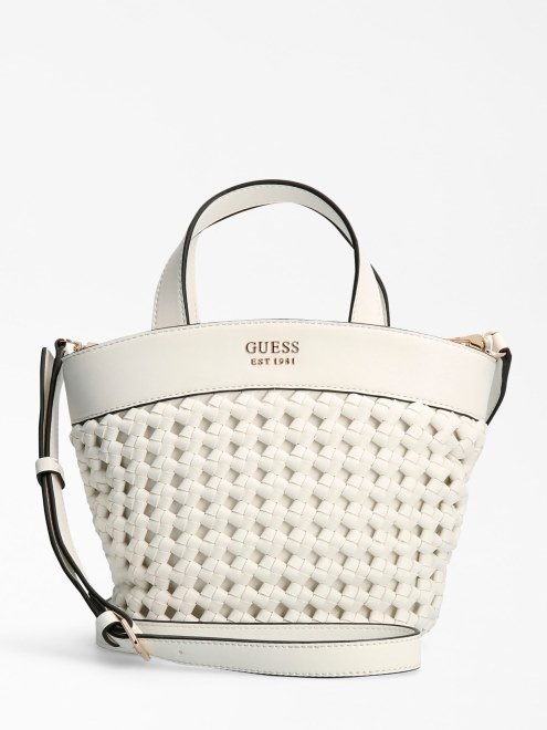 Shopper Sicilia Trenzado Mini Blanco Guess