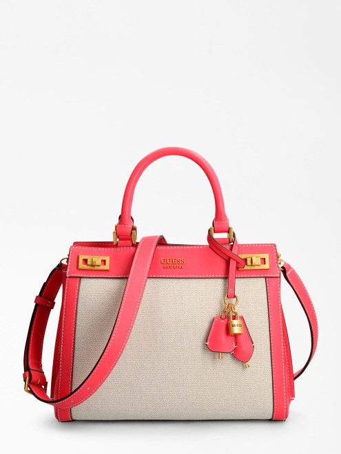 Katey Logo Encanto Bolso De Mano Guess Fucsia