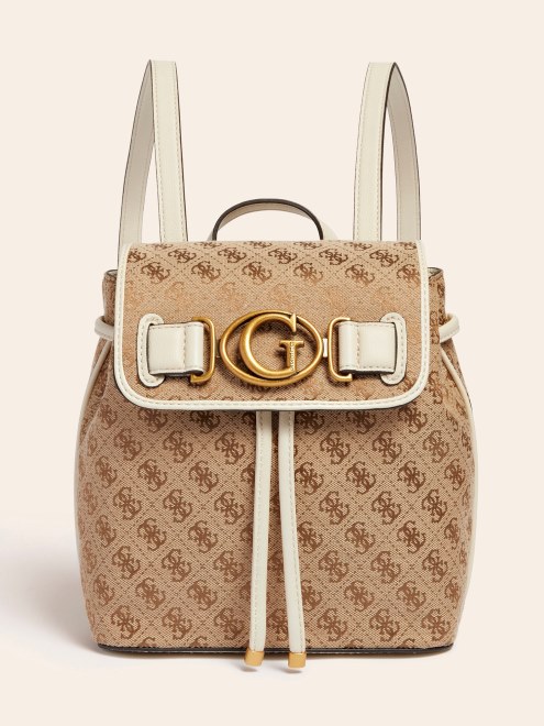 Mochila Blanca Con Logo 4g De Guess Aviana