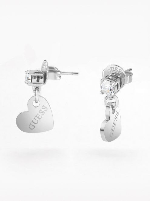 Pendientes Corazon A Corazon Adivinar Plata