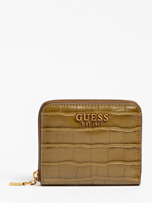 Guess Minicartera Verde Con Estampado De Cocodrilo Laurel
