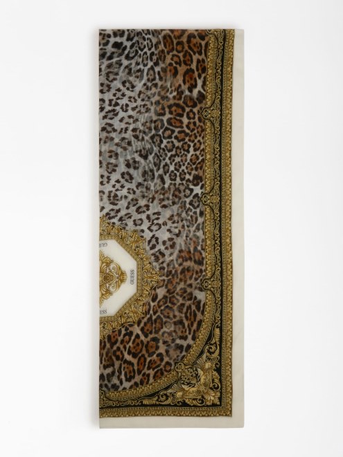Bufanda Barroca Guess Animalier Blanca