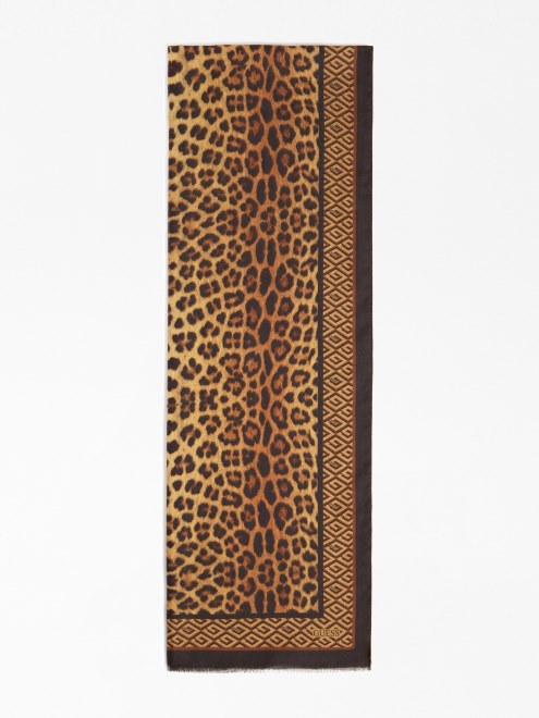 Pañuelo Negro Con Diseño De Animales