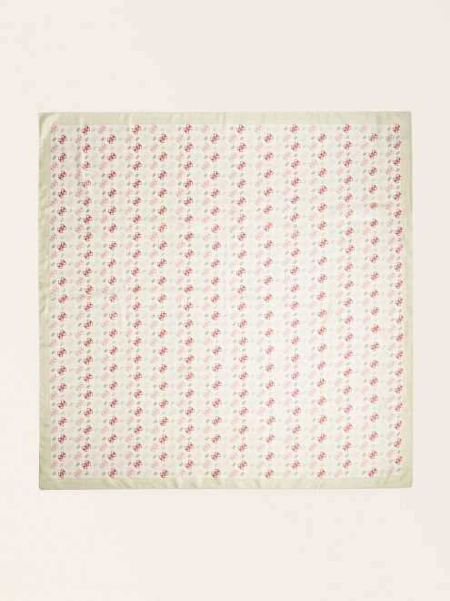 Pañuelo De Seda Con Estampado De Logo 4g En Blanco De Guess