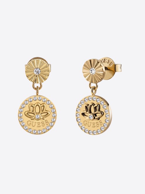 Pendientes De Loto De Oro Multiple Adivinar