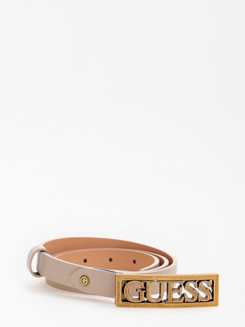 Cinturón Con Hebilla Del Logo De Guess Izzy Crema