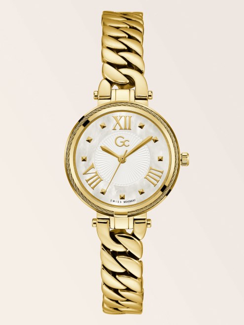 Reloj Analógico Guess Gc Acero Oro Rosa