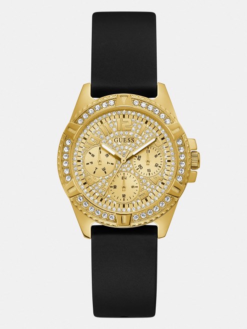 Reloj De Cristal Multifunción De Plata Guess