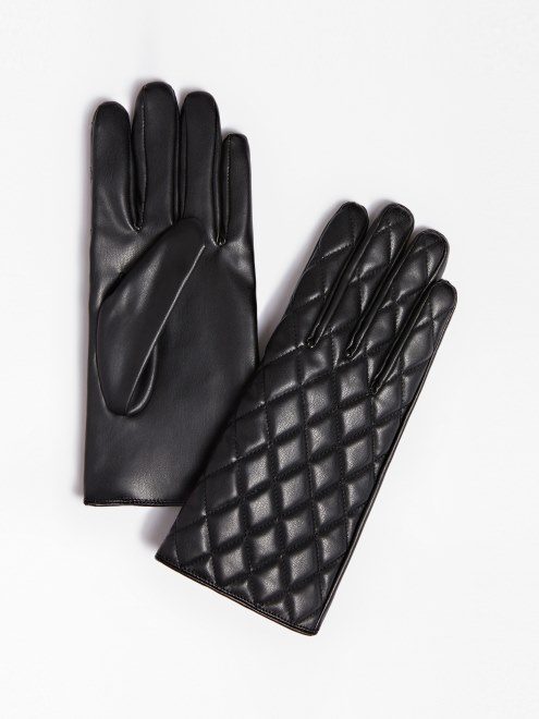 Guantes Acolchados Negros Guess