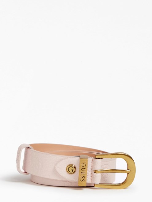 Guess Cinturón Rosa Con Logo De Peonía Helaina 4g