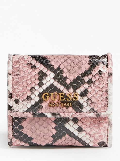 Billetera Con Estampado De Pitón Abey Guess Multi Rosa
