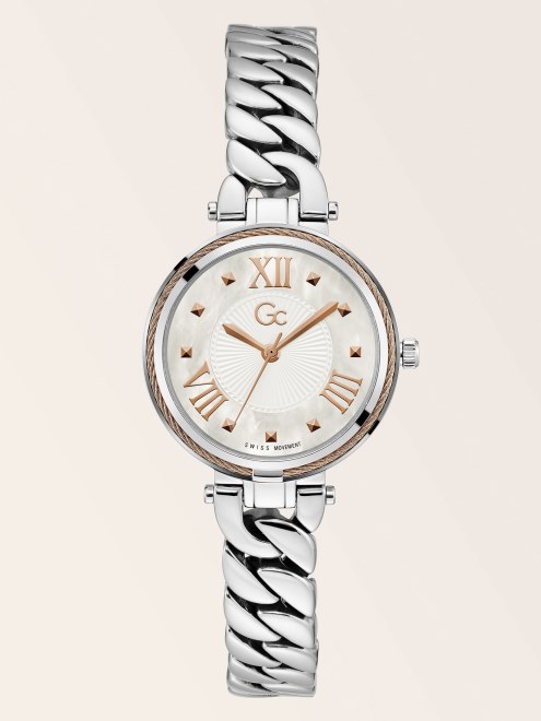 Reloj Analógico De Acero Guess Gc De Oro Rosa Nueva Tendencia
