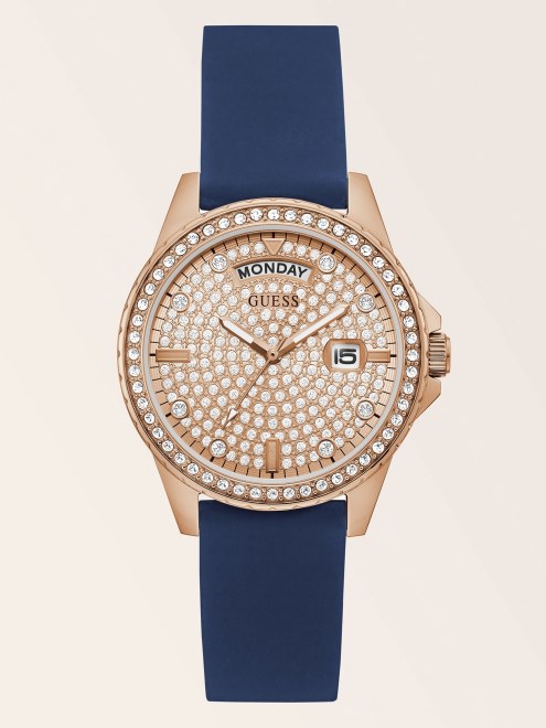 Reloj Calendario De Cristal Adivinar Plata