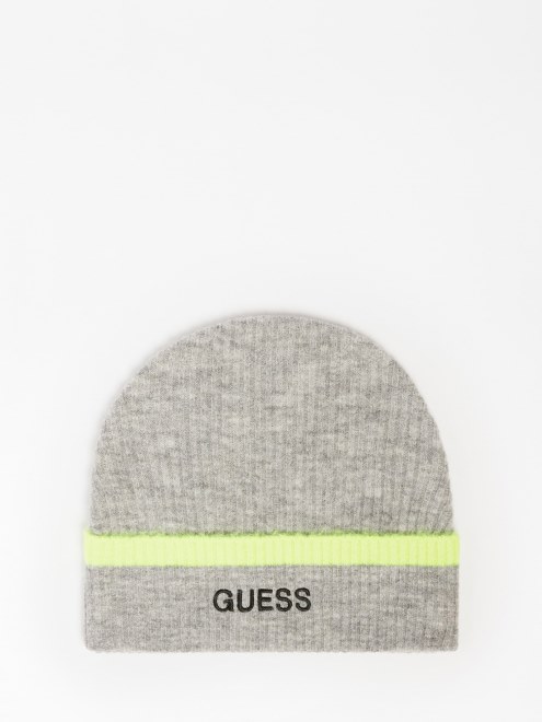 Gorro De Mezcla De Lana Multicolor Guess Gris
