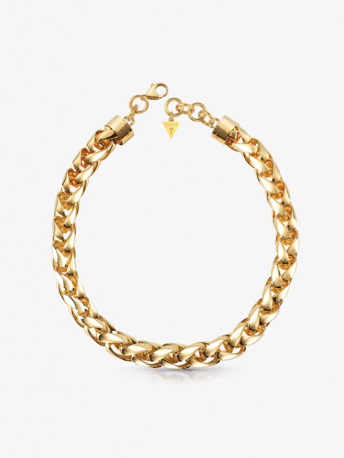 Guess Collar Con Multiples Cadenas De Oro