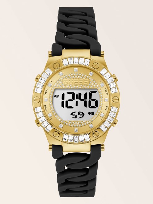 Reloj Digital De Cristal Plateado Adivinar