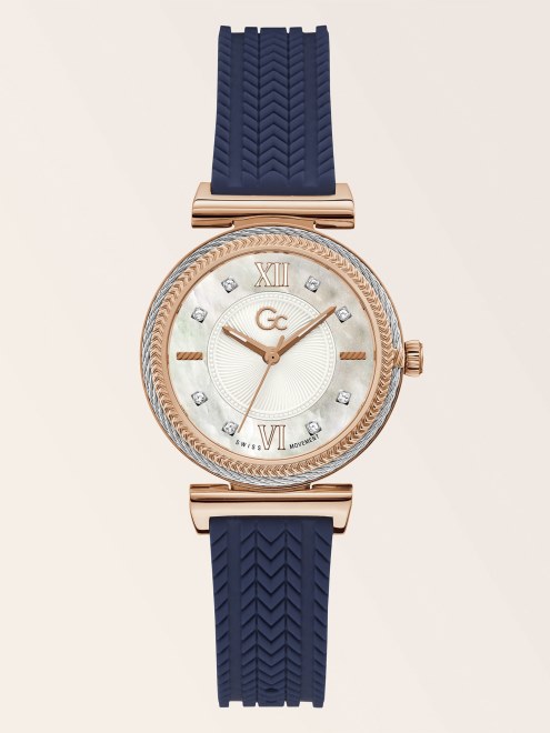 Reloj Analogico De Silicona Guess Gc De Oro Rosa