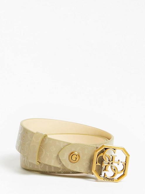 Cinturón Verde Con Logo G Shine De Isidora