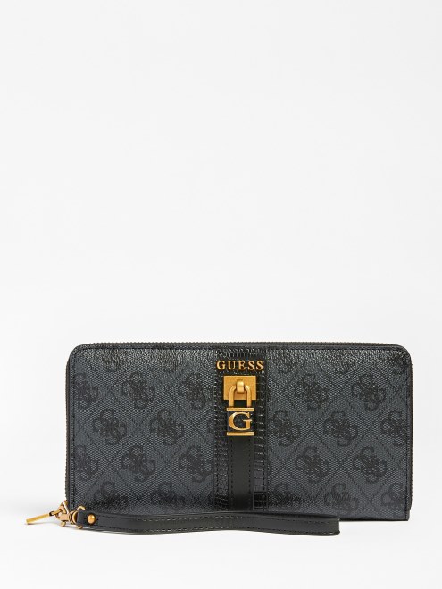 Cartera Larga Con Logo 4g De Guess Ginevra Gris