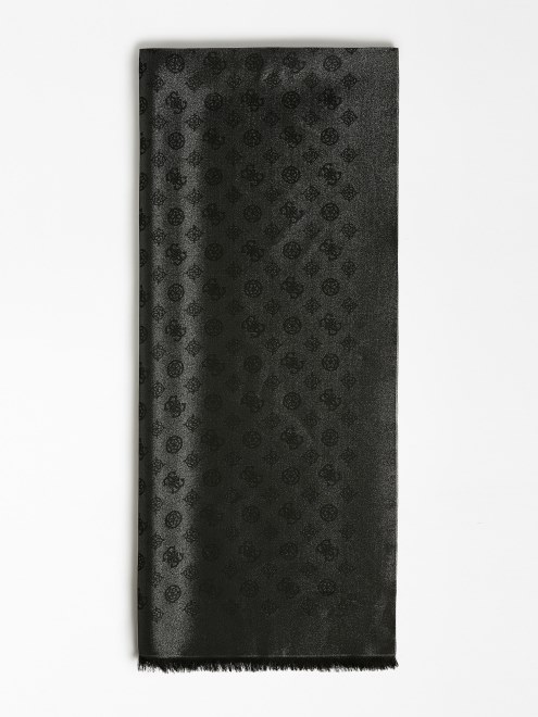 Bufanda Con Logo De Peonía 4g Negra Supongo