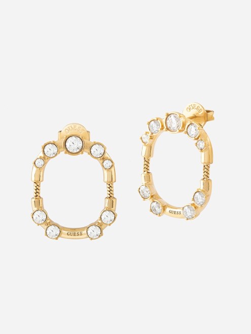 Aretes De Oro Multiple Con Diseño De Rayos De Sol