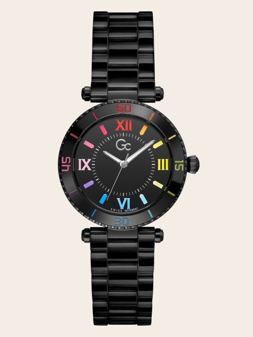 Reloj Analogico De Ceramica Gc Negro Supongo