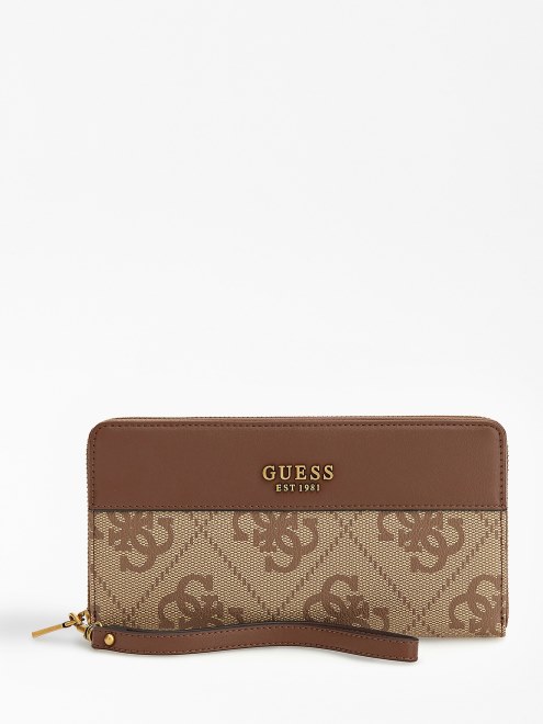 Billetera Larga Con Logo 4g De Guess Berta Marron