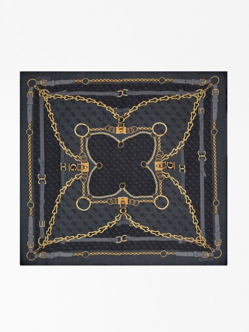 Adivina Gris Cadena Logo Ginevra Keffiyeh