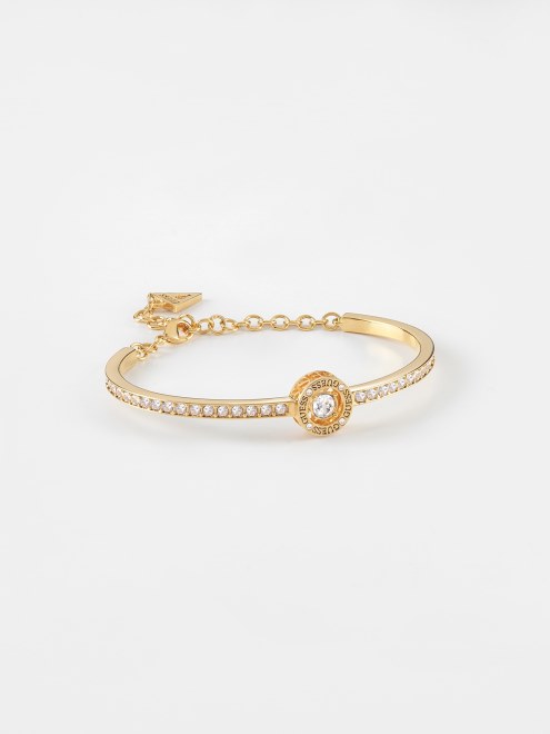 Pulsera De Oro Multiple Con Solitario