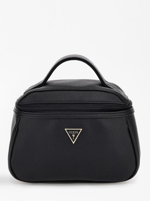 Necesario Con Logo De Guess Saffiano Negro