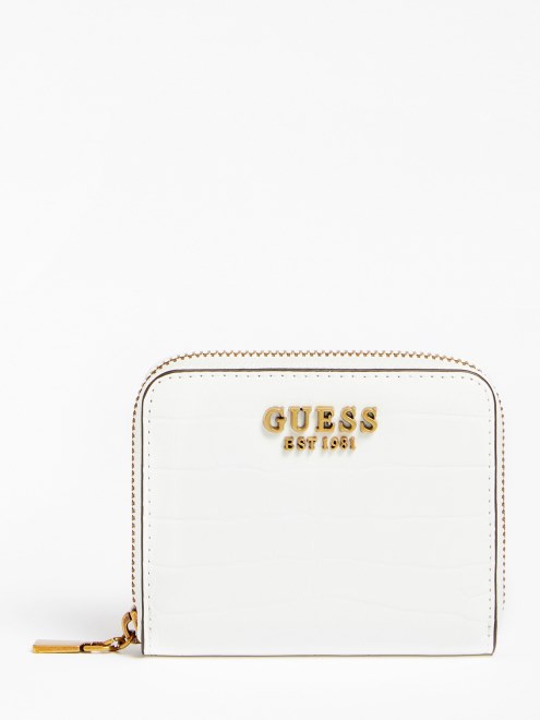 Cartera Mini Con Estampado De Cocodrilo De Laurel Blanco Guess