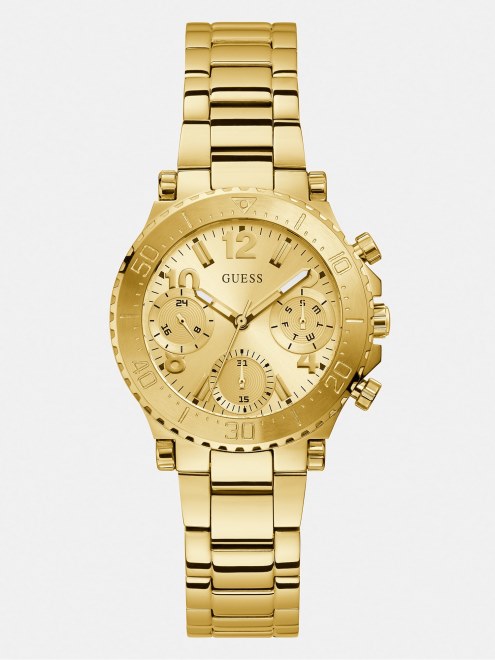Reloj De Acero Multifunción Guess Plata