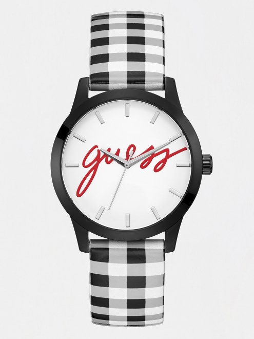 Reloj Analogico De Cuero Adivinar Plata