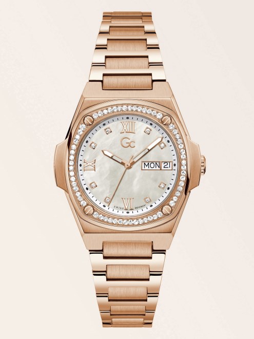 Reloj Analógico Gc Crystal Oro Rosa Supongo