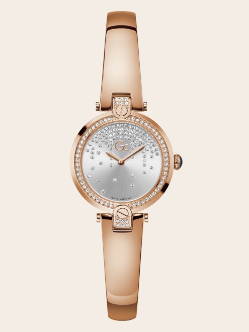 Oro Rosa Guess Gc Acero Reloj Analógico Moda Tendencia