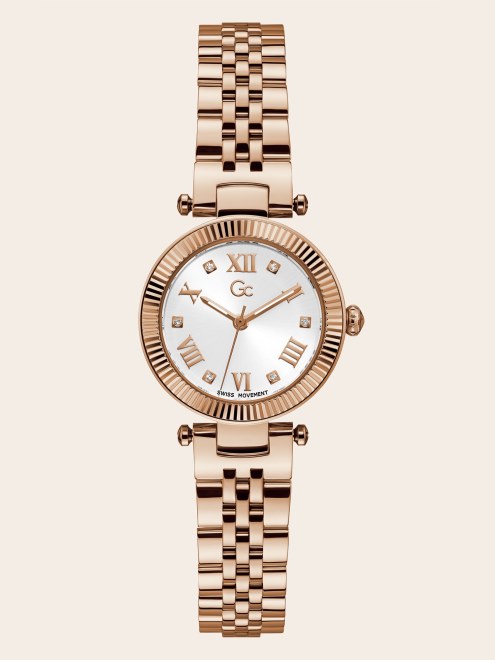 Reloj Analógico De Cuarzo Gc Oro Rosa Guess