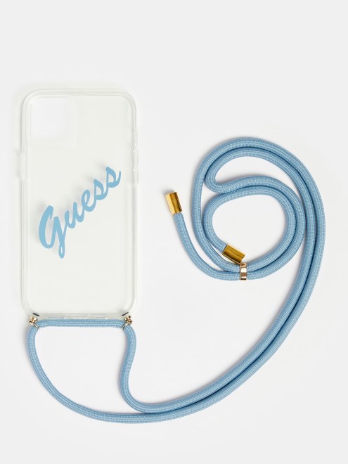 Funda 12 Pro Max Con Bandolera Azul Guess