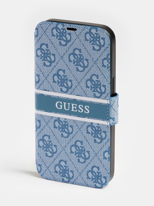 Funda Guess Book Azul Para Iphone 13 Pro