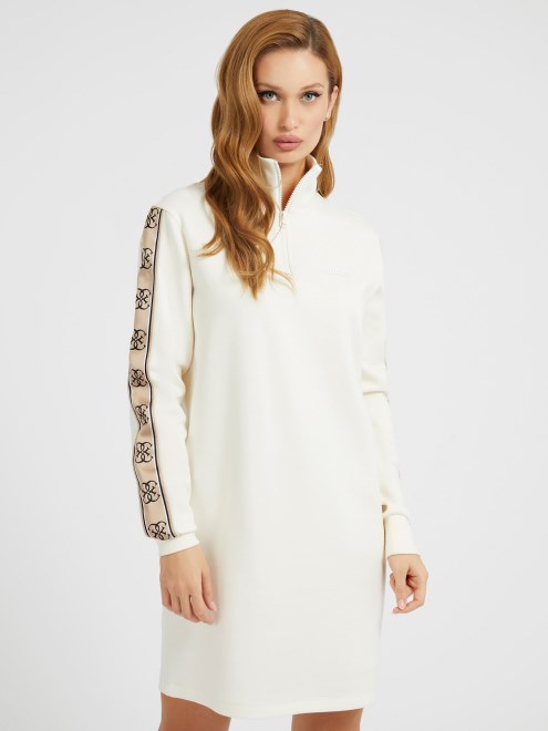 Vestido Blanco Con Logo En El Lateral