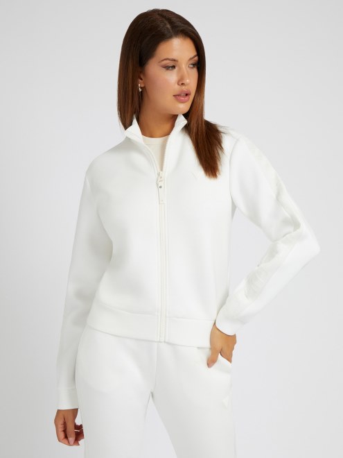 Sudadera Con Cremallera Frontal Guess Blanco