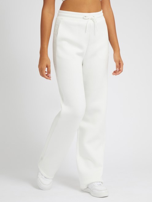 Guess Pantalones Blancos Con Cinta Del Logo
