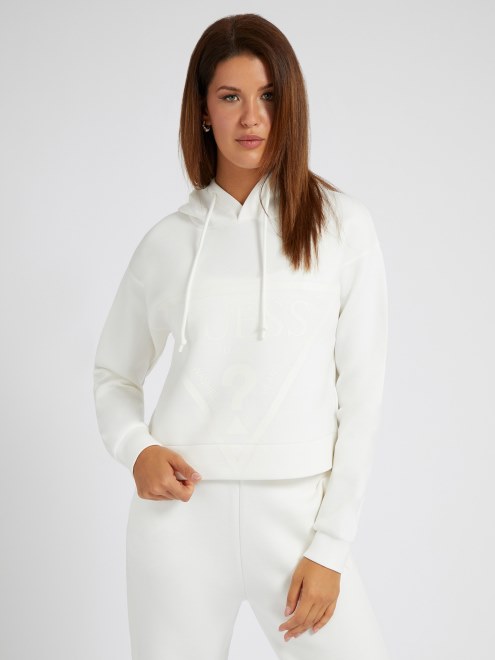 Sudadera Con Logo En La Parte Delantera Blanca Guess