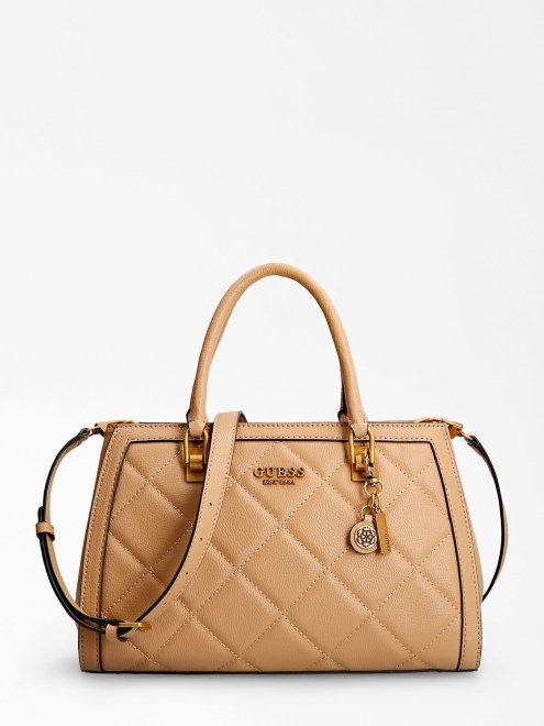 Bolso De Mano Guess Beige Abey Acolchado