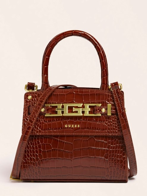Bolso De Mano Guess Marron Cristina Mini