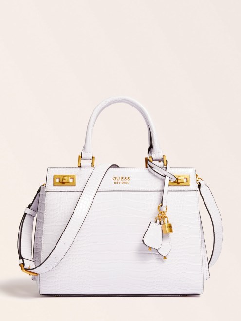 Bolso De Mano Con Estampado De Cocodrilo Katey Guess Lila